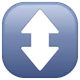 Up-down Arrow emoji, WhatsApp design