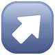 Up-right Arrow emoji, WhatsApp design