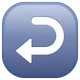 Right Arrow Curving Left emoji, WhatsApp design