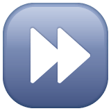 Fast-forward Button emoji, WhatsApp design