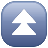 Fast Up Button emoji, WhatsApp design