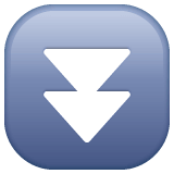 Fast Down Button emoji, WhatsApp design