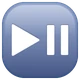 Play Or Pause Button emoji, WhatsApp design