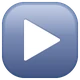 Play Button emoji, WhatsApp design