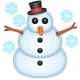 Snowman emoji, WhatsApp design