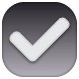 Check Box With Check emoji, WhatsApp design