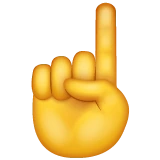 Index Pointing Up emoji on WhatsApp