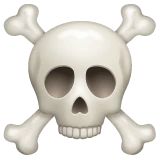 Skull and Crossbones emoji, WhatsApp design