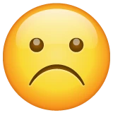 Frowning Face emoji on WhatsApp
