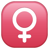 Female Sign emoji, WhatsApp design