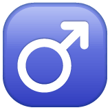 Male Sign emoji, WhatsApp design