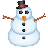 Snowman Without Snow emoji on WhatsApp