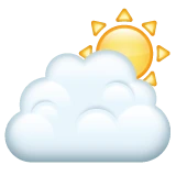 Sun Behind Cloud emoji on WhatsApp