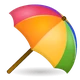 Umbrella On Ground emoji, WhatsApp design
