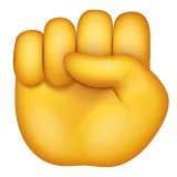 Raised Fist emoji on WhatsApp
