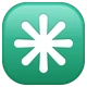 Eight-spoked Asterisk emoji, WhatsApp design