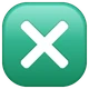 Cross Mark Button emoji, WhatsApp design