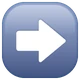 Right Arrow emoji, WhatsApp design