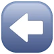 Left Arrow emoji, WhatsApp design