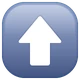 Up Arrow emoji, WhatsApp design