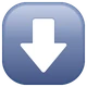 Down Arrow emoji, WhatsApp design