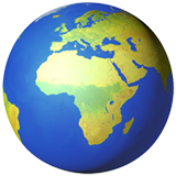 Globe Showing Europe-Africa emoji, Apple, iOS 16.4