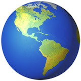 Globe Showing Americas emoji, Apple, iOS 16.4