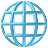 Globe With Meridians emoji, Apple, iOS 16.4