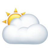 Sun Behind Large Cloud emoji, Apple, iOS 16.4