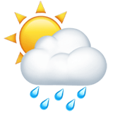 Sun Behind Rain Cloud emoji, Apple, iOS 16.4