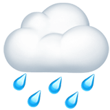 Cloud with Rain emoji, Apple, iOS 16.4