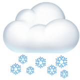 Cloud with Snow emoji, Apple, iOS 16.4