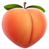 Peach emoji, Apple, iOS 16.4