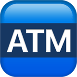 Atm Sign emoji, Apple, iOS 16.4