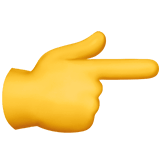 Backhand Index Pointing Right emoji, Apple, iOS 16.4