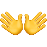 Open Hands emoji, Apple, iOS 16.4