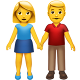 Woman and Man Holding Hands emoji, Apple, iOS 16.4