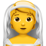 Person with Veil emoji, Apple, iOS 16.4
