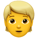 Person: Blond Hair emoji, Apple, iOS 16.4