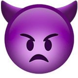 Angry Face with Horns emoji, Apple, iOS 16.4