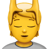 Person Getting Massage emoji, Apple, iOS 16.4