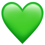 Green Heart emoji, Apple, iOS 16.4