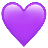 Purple Heart emoji, Apple, iOS 16.4