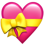 Heart with Ribbon emoji, Apple, iOS 16.4