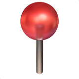 Round Pushpin emoji, Apple, iOS 16.4