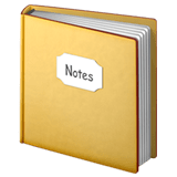 Notebook with Decorative Cover emoji, Apple, iOS 16.4