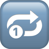 Repeat Single Button emoji, Apple, iOS 16.4
