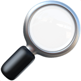 Magnifying Glass Tilted Right emoji, Apple, iOS 16.4