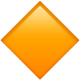 Large Orange Diamond emoji, Apple, iOS 16.4