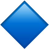 Large Blue Diamond emoji, Apple, iOS 16.4